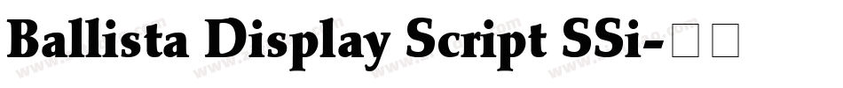 Ballista Display Script SSi字体转换